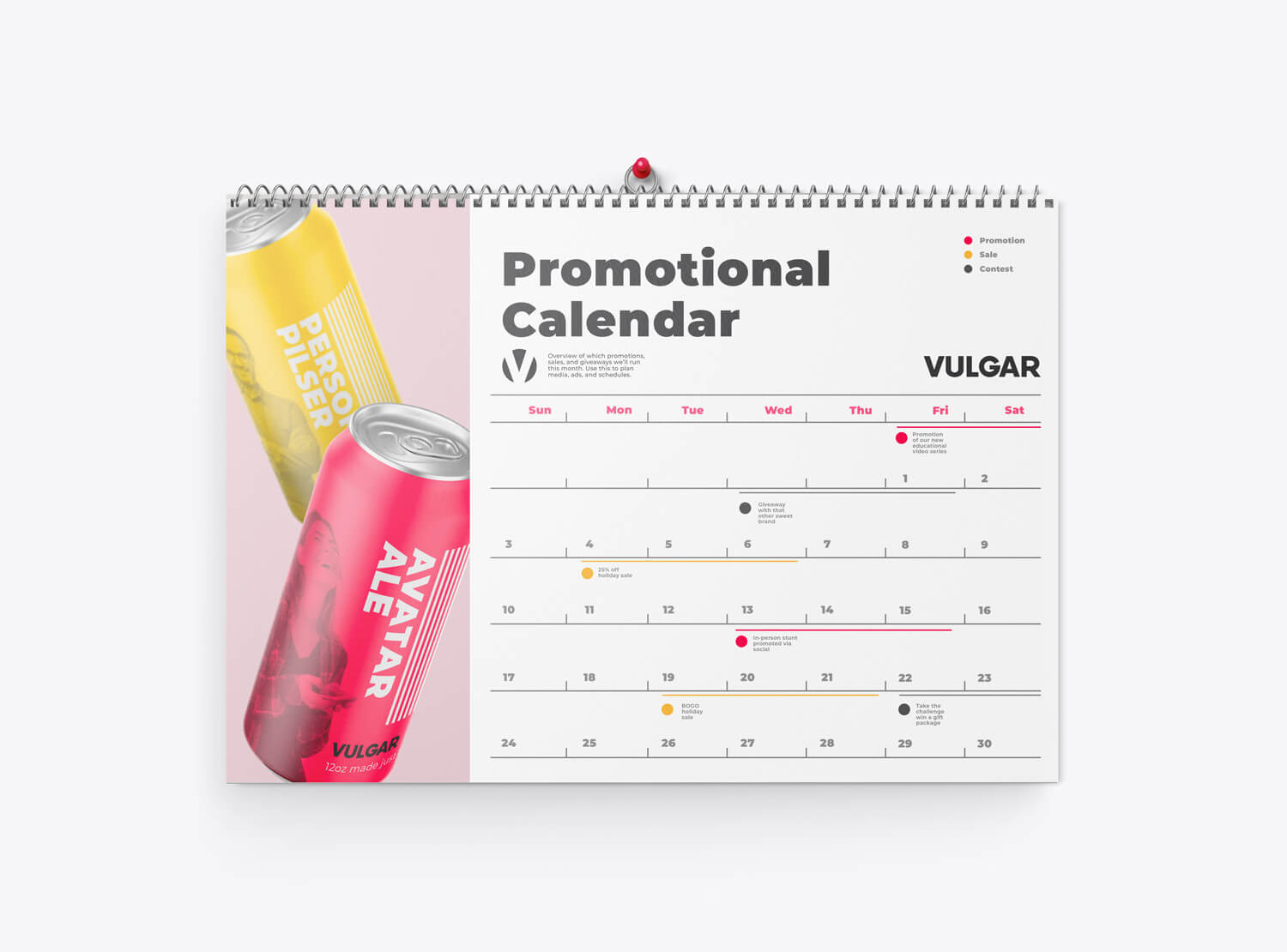 How to make promotional calendar